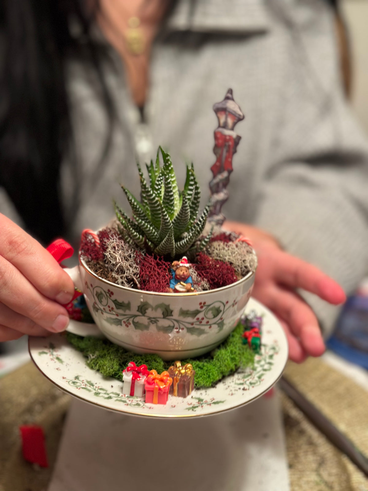 Holiday/Christmas Tea Cup Garden - In Person Class